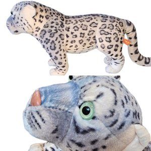 Wild Republic Large Snow Leopard Standing Plush Stuffed‎ Animal 25" Long X 10"
